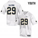 Notre Dame Fighting Irish Youth Matt Salerno #29 White Under Armour Authentic Stitched College NCAA Football Jersey ONE3899PC